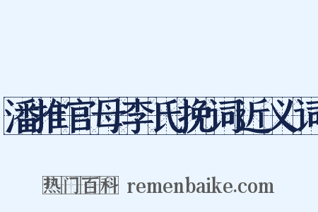 潘推官母李氏挽词近义词是什么意思的图片